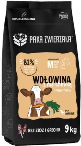 Paka Zwierzaka Sucha Wołowina Marchewka M 9kg