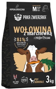 Paka Zwierzaka Sucha Wołowina Marchewka M 3kg