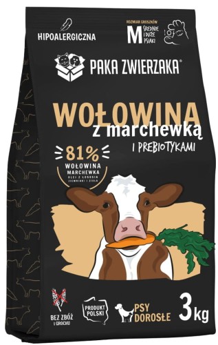Paka Zwierzaka Sucha 7th Wołowina Marchewka 3kg