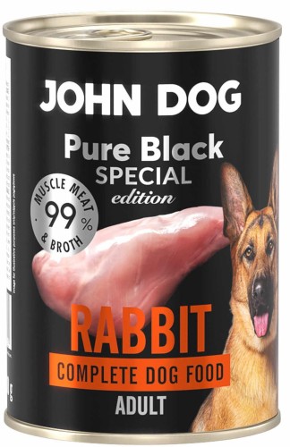 John Dog Pure Black Special Adult królik 400g