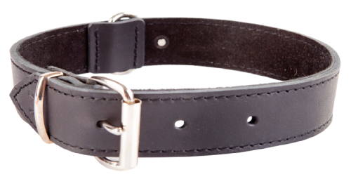Dingo Obroża Skórzana Soft 2,5/60cm Czarna