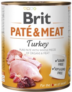 BRIT Pate & Meat Turkey Indyk 800g 