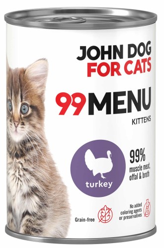JohnDog ForCat 99 Menu Kitten Indyk 400g
