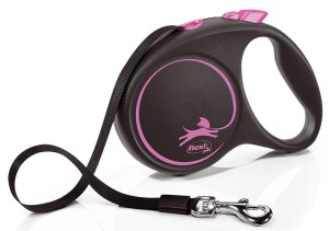 Flexi Black Design M taśma  5 m różowa