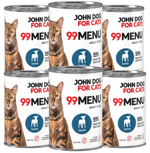 JohnDog ForCat 99 Menu Adult Jagnięcina 6x400g