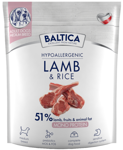 Baltica Monoprotein Adult Lamb Rice M 1kg