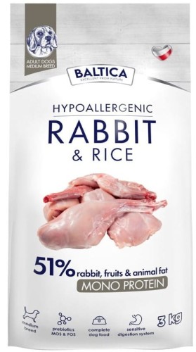 Baltica Mono Adult Rabbit Rice M 3kg