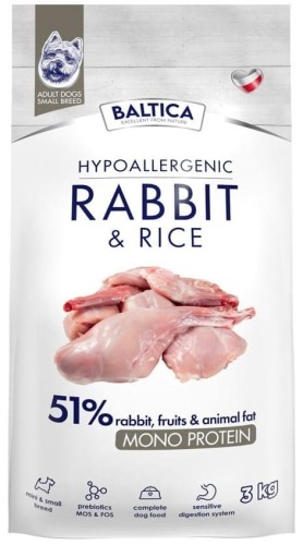 Baltica Mono Adult Rabbit Rice XS/S 3kg