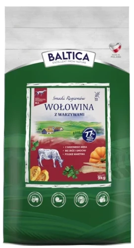 Baltica Wołowina z warzywami M/L 9kg