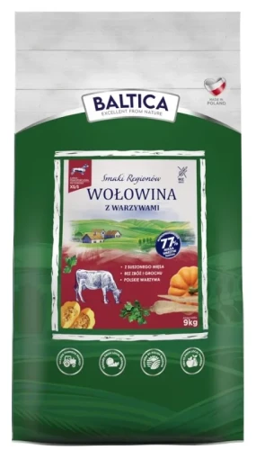 Baltica Wołowina z warzywami XS/S 9kg