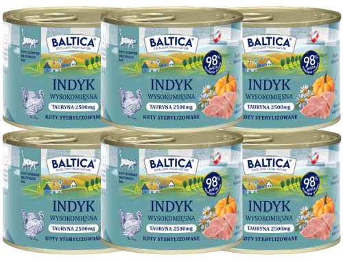 Baltica Kot Mokra Indyk 6x185g