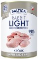 Baltica Mokra Mono Królik Light 6x400g