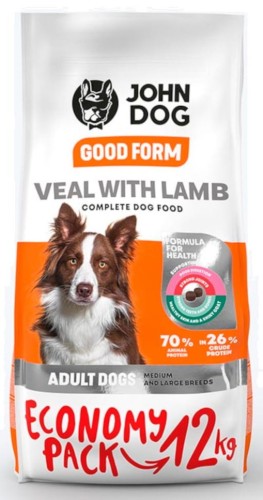 John Dog Good Form Adult Cielęcina Jagnięcina 12kg