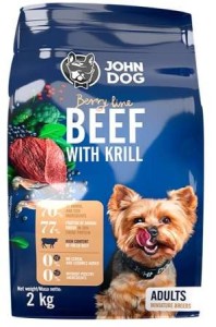John Dog BERRY ADULT MINI RASY Wołowina Kryl 2kg