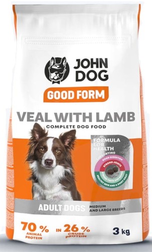 John Dog Good Form Adult Cielęcina Jagnięcina 3kg