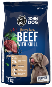 John Dog BERRY JUNIOR Wołowina z Krylem 3kg