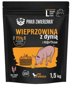 Paka Zwierzaka Sucha Wieprzowina Dynia L 1,5kg