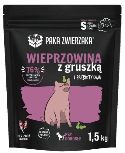 Paka Zwierzaka Sucha 7th MINI Wieprzowina Gruszka 1,5kg