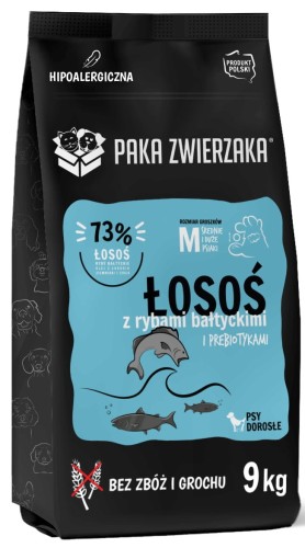 Paka Zwierzaka Sucha Łosoś Ryby Bałtyckie 9kg
