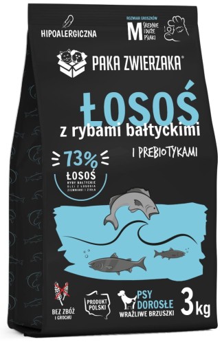 Paka Zwierzaka Sucha Łosoś Ryby Bałtyckie 3kg