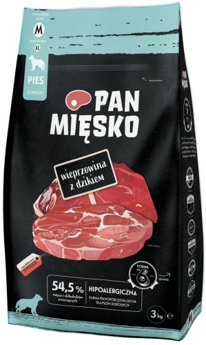 Pan Mięsko Adult M Wieprzowina z Dzikiem 3kg