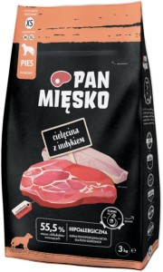 Pan Mięsko Adult XS Cielęcina z Indykiem 3kg