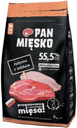 Pan Mięsko Cielęcina z Indykiem Adult M 9kg