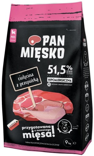 Pan Mięsko Cielęcina z Przepiórką Puppy XS 9kg