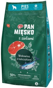 Pan Mięsko Adult Zioła S Wołowina Tuńczyk 3kg