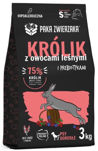 Paka Zwierzaka Sucha 7th Królik Owoce Leśne S 3kg