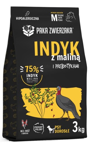 Paka Zwierzaka Sucha 7th Indyk Malina 3kg