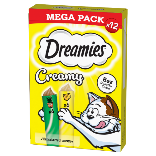 DREAMIES Creamy Przysmak dla kota Kocimięta Ser 12x10g