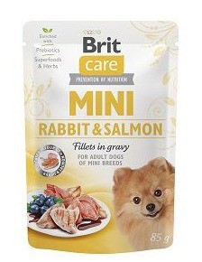 Brit Care Mini Pouch Rabbit Salmon 3x85g