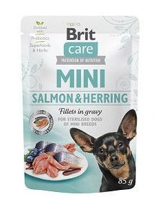 Brit Care Mini Pouch Salmon Herring Sterilised 6x85g