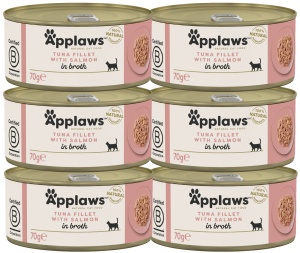 Applaws Cat Tin Adult Tuna Salmon in Broth 6x70g