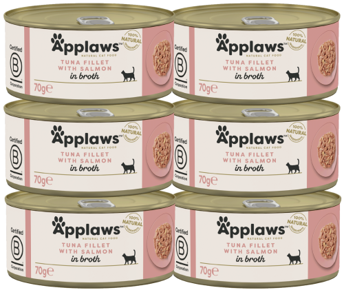 Applaws Cat Tin Adult Tuna Salmon in Broth 6x70g