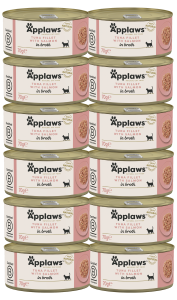 Applaws Cat Tin Adult Tuna Salmon in Broth 12x70g