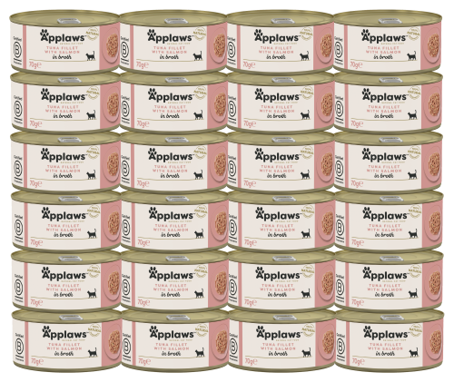 Applaws Cat Tin Adult Tuna Salmon in Broth 24x70g