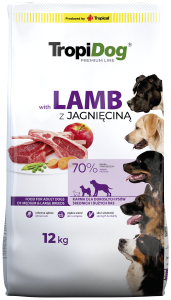 TROPIDOG Premium Adult Medium Large Lamb 12kg 