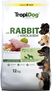 TROPIDOG Premium Adult Medium Large Rabbit 12kg