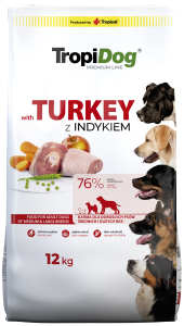 TROPIDOG Premium Adult Medium Large Turkey 12kg
