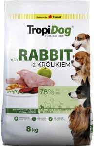 TROPIDOG Premium Adult Small Rabbit 8kg