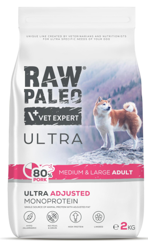VetExpert Raw Paleo Ultra PORK M/L Adult 2kg