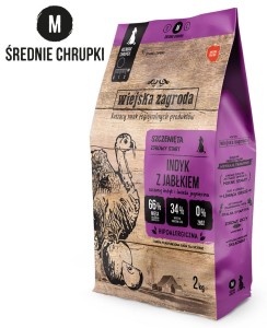 Wiejska Zagroda Sucha Szczenięta M Indyk Jabłko 2kg