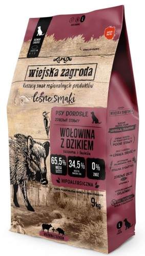 Wiejska Zagroda Sucha L Wołowina z Dzikiem 9kg