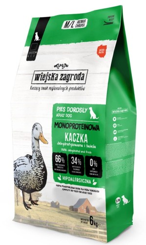 Wiejska Zagroda Sucha Mono M L Kaczka 6kg