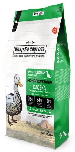 Wiejska Zagroda Sucha Mono M L Kaczka 12kg