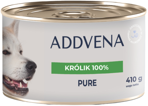 Addvena Moist PURE Królik 410g