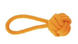 Dingo Zabawka Piłka Pleciona z Rączką 6,5x22cm Pomarańczowa