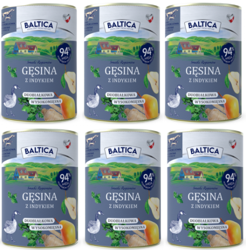 Baltica Mokra Gęś Indyk 6x400g